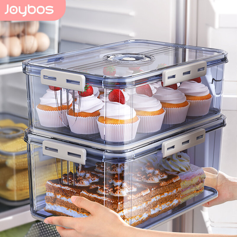 Joybos geladeira frutas e legumes caixa de armazenamento de alimentos grau alimentício especial fresco-mantendo selado caixa de organizador de cozinha