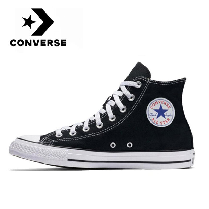 Converse Chuck Taylor All Star Core unisex, zapatillas de Skateboarding, clásicas, negro de ocio, originales, zapatos de tela altos