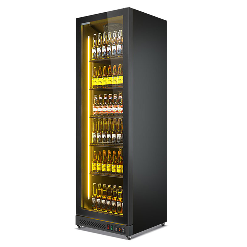 Commercial Beer Beverage Chiller Cola Vertical Display Drink Cooler Refrigerator for Supermarket