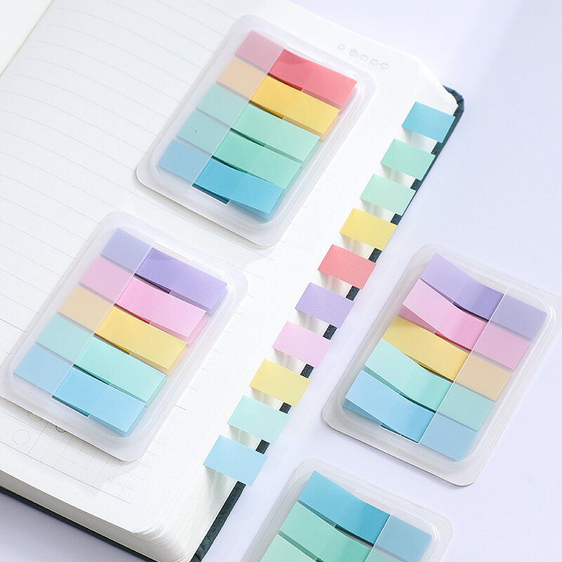 100 Sheets/Pack Fluorescence Index Sticky Notes Multicolor Creative Office School Notepad Notes Memo Pads Self-Adhesive Stickers