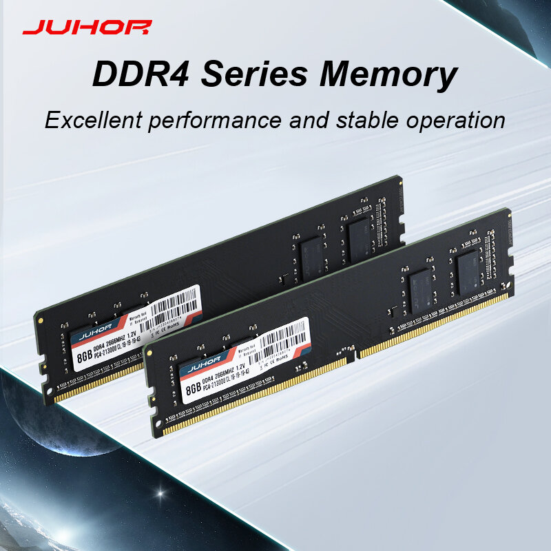 JUHOR Memoria DDR4 8GB 16GB 2666MHz 3200MHz Ram เดสก์ท็อปความทรงจำ