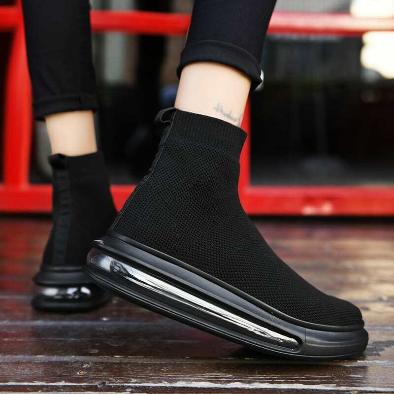 Mwy moda feminina esporte sapatilha alta superior meias sapatos zapatillas de mujer casual sapatos de caminhada almofada ar plataforma tênis