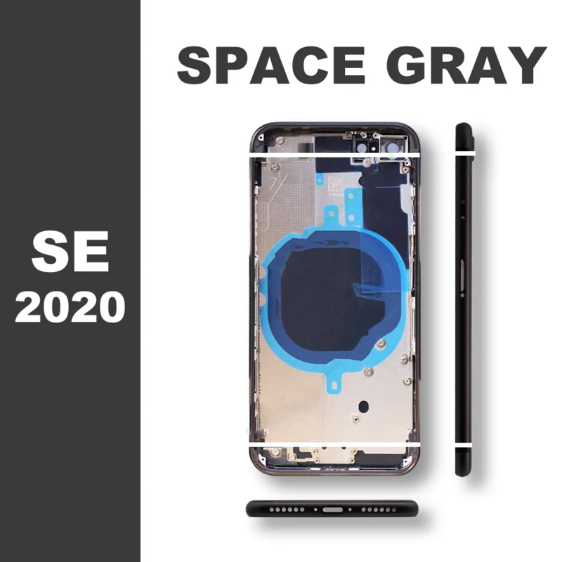 Behuizing Voor Iphone Se 2020 Nieuwe Case Batterij Back Cover + Midden Frame + Sim Tray + Zijknop onderdelen + Demontage Tool Se2020
