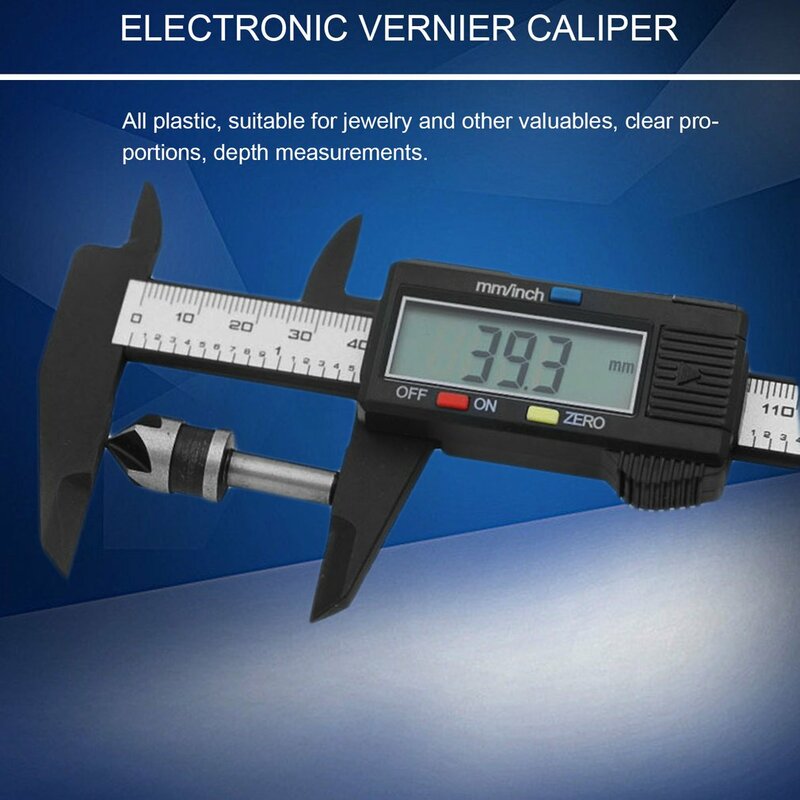 Calibrador vernier electrónico de alta precisión, pantalla digital de 100/150mm, herramienta de medición de plástico, regla de diámetro exterior de diámetro interior