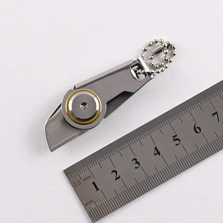 Portable Creative Mini Zipper portachiavi Knife Outdoor Survival Emergency Tool Unboxing pieghevole in acciaio inossidabile EDC portachiavi