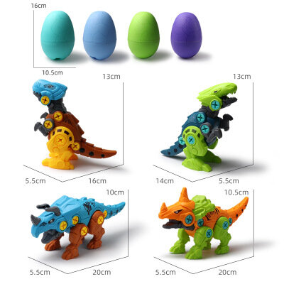 Diy conjunto de desmontagem brinquedo dinossauro conjunto porca parafuso combinação montagem modelo dinossauro brinquedo educativo para crianças presente