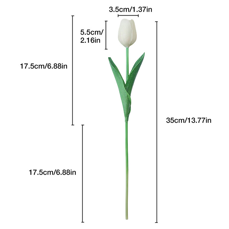 Tulipanes artificiales de PU, flores de tulipanes artificiales de tacto Real, para Arreglo, boda, fiesta, Pascua
