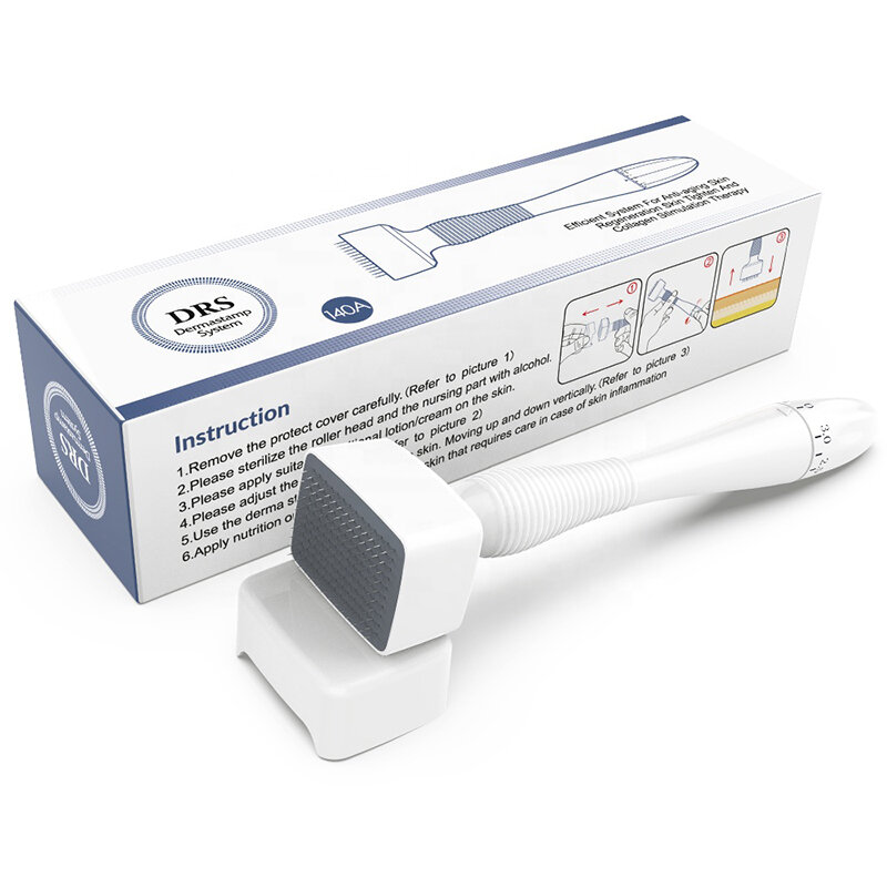Derma Roller 140A Adjustable Micro Needle Length 0~3mm Dermastamp Pen 140Pins Medical Needles Facial Derma Stamp Wrinkle Improve