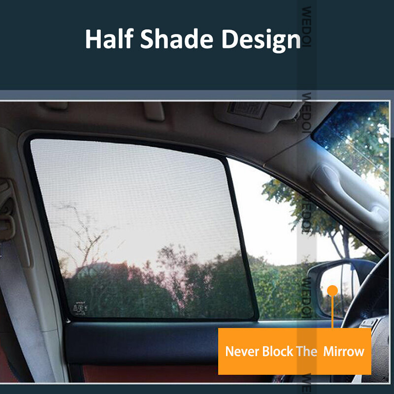 Hot Car หน้าต่างด้านข้าง Sunshade แม่เหล็กด้านหน้าด้านหลัง UV ป้องกันผ้าม่านสำหรับ CITROEN รถตาข่ายอุปกรณ์...