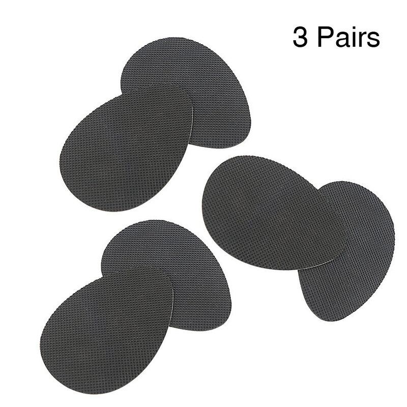 3pairs Rubber Durable Sticker Self Adhesive Outsole Non Slip Forefoot Sandals High Heels Shoe Sole Pads Insert Cushion Protector