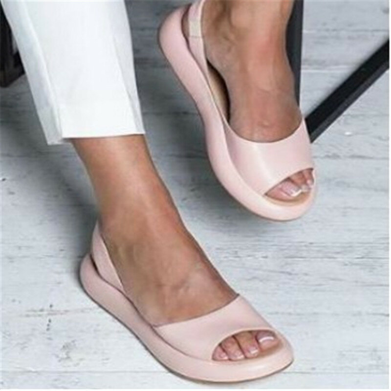 New 2020 Women Sandals Flip Flops New Summer Fashion Rome Slip-On Breathable Non-slip Shoes Woman Slides Solid Casual Female