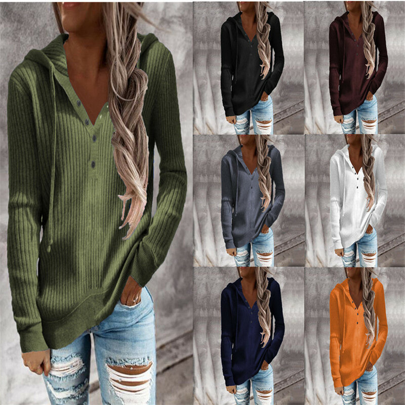 Hooded Sweater Women Autumn Sweater Sueter Mujer Invierno 2022 New Loose All Match Solid Tops Bottoming Knitwear Pull Femme