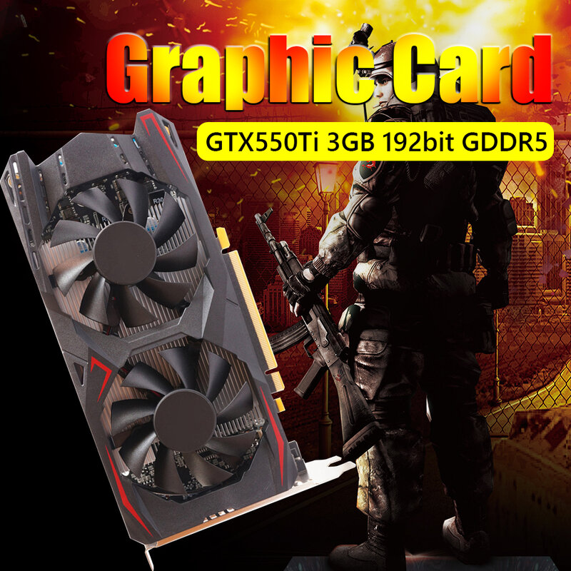 Kartu Grafis GTX Baru Asli 128bit GDDR5 GTX 1050 TI/960/550TI/650TI/750TI 4G/2G Kartu Video NVIDIA Gaming Geforce