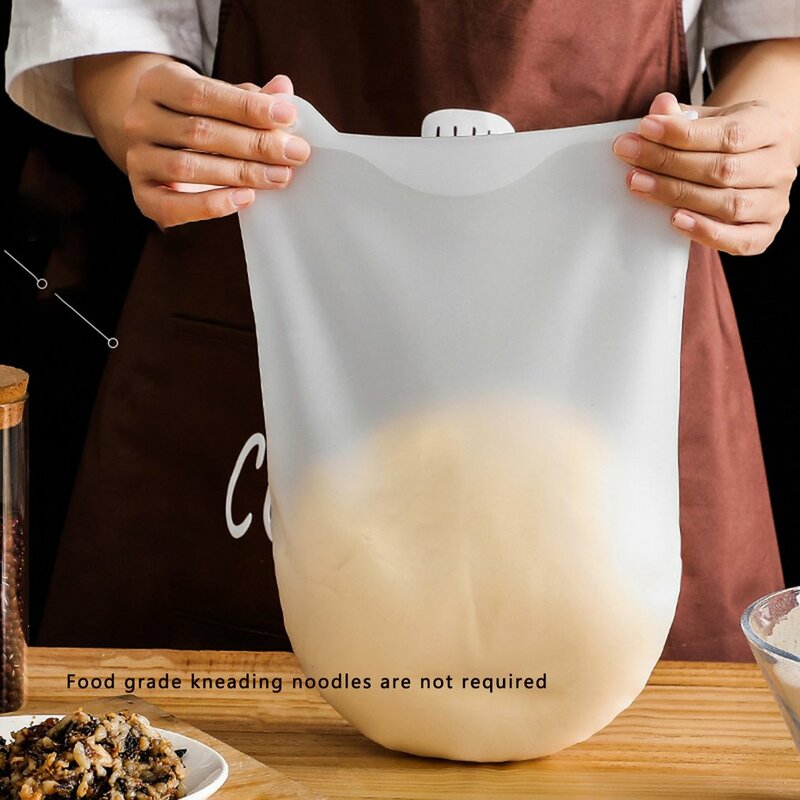Bolsa de masa de silicona para amasar, bolsa mezcladora de harina, mezclador de masa versátil para pan, pastelería, Pizza, herramientas de cocina