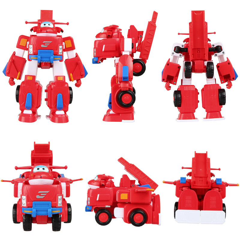 Super Wings 7" Robots Set Transform Vehicle With 2" Deformation Action Figure Robot Transforming Airplane Toy Kid Birthday Gift