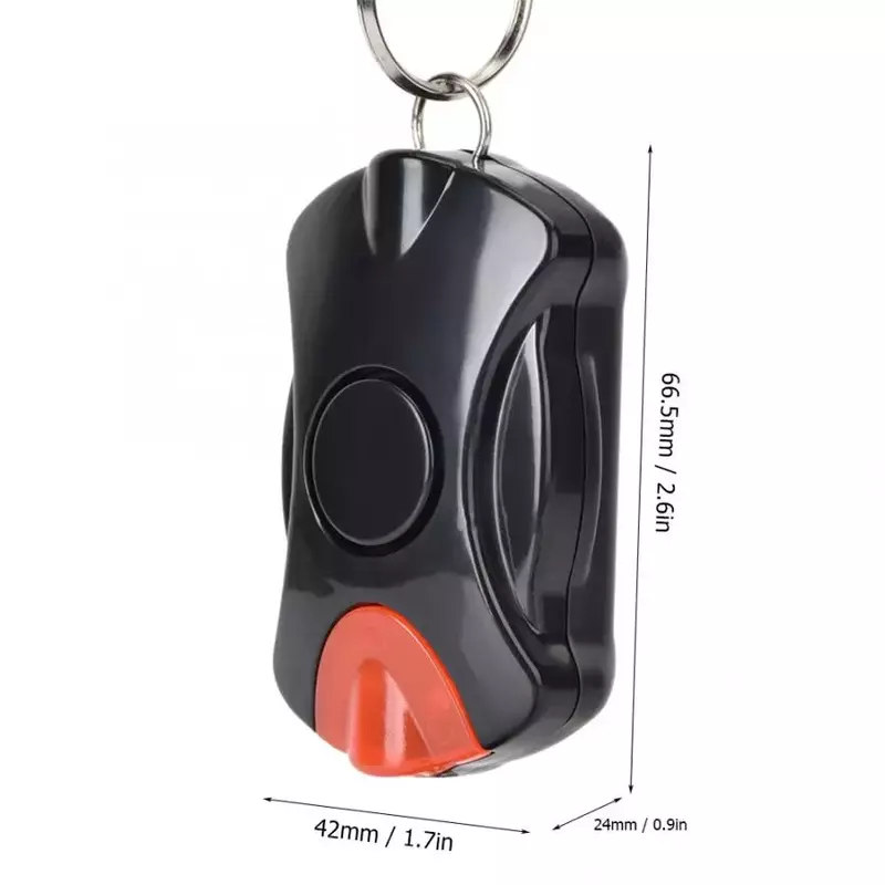 휴대용 실용적인 130db 보안 경보 키 체인, 여자 학생 아이를 위한 비상 자기 방어 안전 사이렌