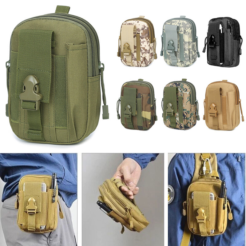 ผู้ชายผู้หญิง Waistbag ทหารยุทธวิธี Travel Hiking Camouflage Molle กระเป๋าเข็มขัดเอวกระเป๋า Fanny Pack แฟชั่นใหม่