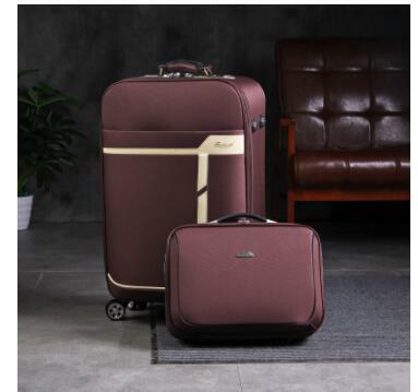 Maleta giratoria Oxford de 24 pulgadas, conjunto de equipaje rodante de viaje de negocios, bolsa de equipaje con ruedas
