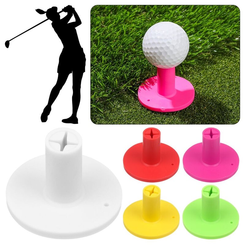 Soporte para Tees de goma de Golf con juego de Tees de plástico para práctica de Golf, entrenamiento, conducción, rango de Chipping para tapetes y redes de Golf