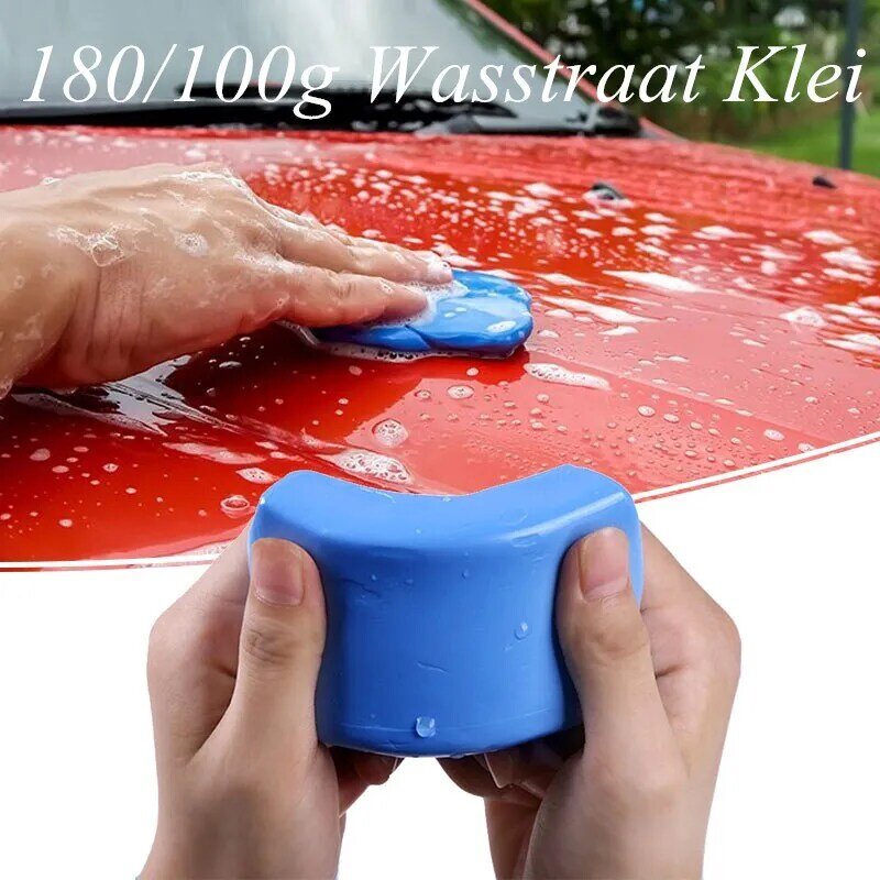 Car Wash Clay Reuse 180/100g Auto Detailing Volcanic Mud Detailing Wash Handheld Car Wash Mud Clean Maintenance Tools Blue