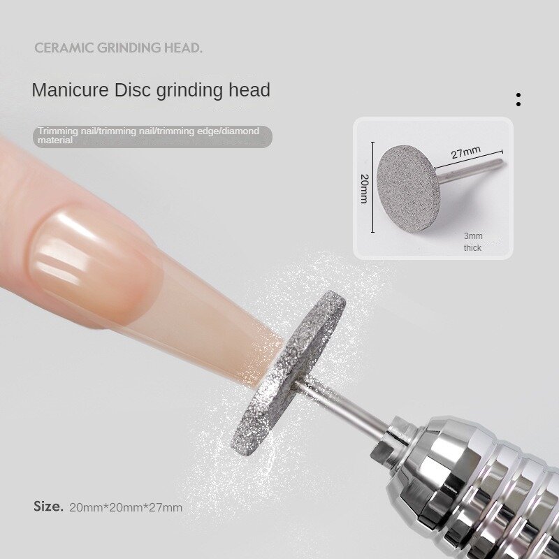 Nail Diamond Metal Drill Bits Disc Bit for Dead Skin Callus Electric Foot File Callus Remover Shaft for Nail Salon Grinding Head