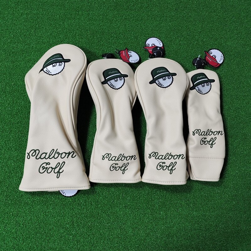 Golf cover Malbon Korea original single fisherman hat wooden cover iron cover putter cover club head protection head cover