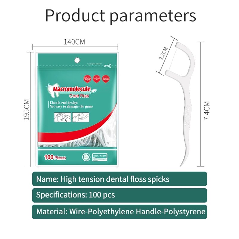 100Pcs Ultra บางทันตกรรม Flosser Picks ฟันทำความสะอาดฟันช่องปากหมากฝรั่ง Hygiene Care Disposable ไหมขัดฟันด้าย Toothpicks