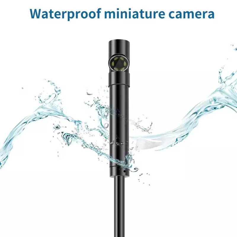 Zwart 6 Led 7Mm Lens Kabel Waterdichte Mini Usb Inspectie Borescope Camera Voor Android Telefoon Smartphone Voor Pc Inspectie camera