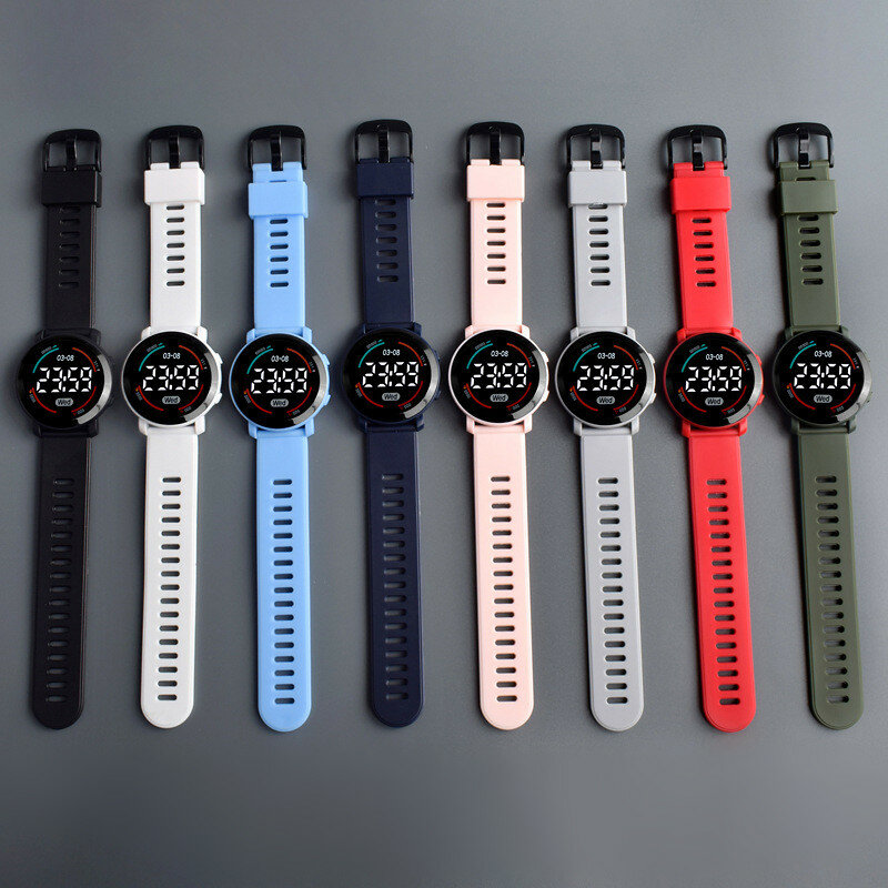 Digitale Uhr Für Jungen Mädchen Kinder Elektronische LED Armbanduhr Mode Wasserdichte Sport Uhr Student Kind Einfache Uhren