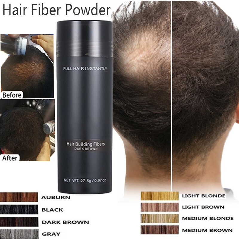Produtos originais da extensão do pulverizador da perda de cabelo do pó da fibra do cabelo da queratina do crescimento do cabelo das fibras da construção do cabelo de topp