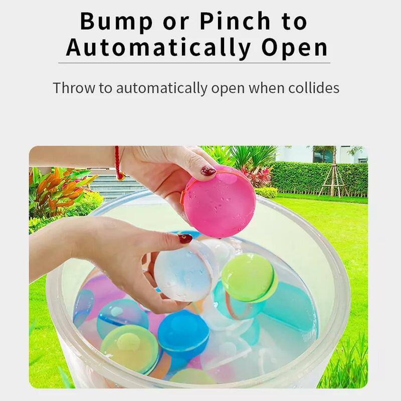 Splash Water Balloons Balls Reusable Water Bomb Absorbent Ball Outdoor Pool Beach Play Toy Pool Party Favors Water Fight Games