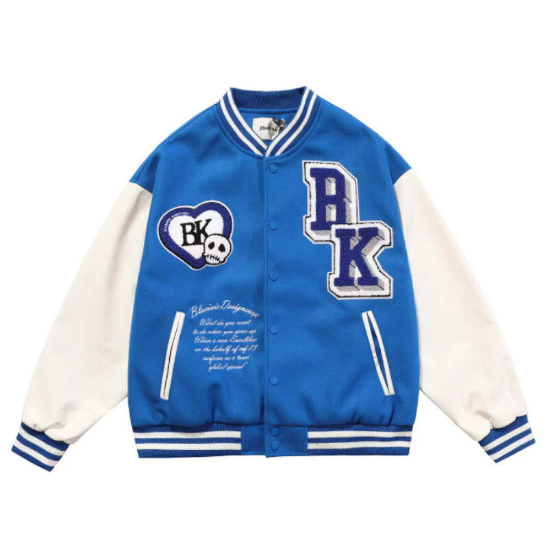 Женская бейсбольная куртка с вышивкой букв, Повседневная универсальная куртка в стиле хип-хоп для пар, Y2K, весна 2022