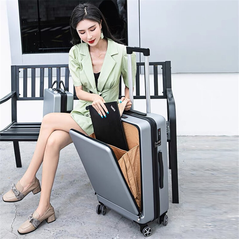 Carrylove-equipaje de mano para portátil de 18 "y 20", conjunto de maleta de viaje para cabina dura