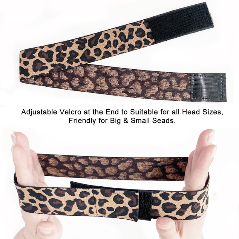 Fascia elastica per capelli alla moda per parrucche fascia elastica per sciarpa con bordo regolabile con nastro adesivo per parrucche in pizzo da donna