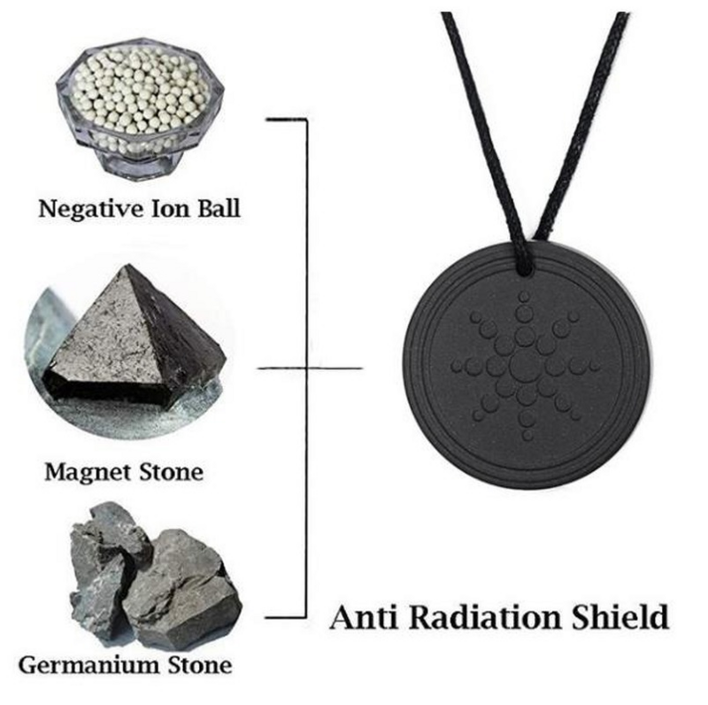 Alta qualidade! Quantum pingente banda scalar energia colar anti radiação 4g 5g wifi radiação blocker proteção shungite pedra