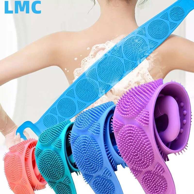 LMC-esponja corporal de silicona, cepillo exfoliante corporal para baño, ducha y espalda, herramienta de limpieza, eliminación de manchas, cinturón de baño Entrega rápida