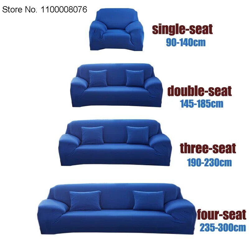 Capas de sofá de cor sólida para sala de estar trecho slipcovers material elástico capa de sofá de canto duplo-assento de três lugares