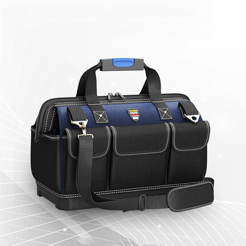 Tool Bag Thickened Fabric Electrician Bag 1680D Oxford Waterproof Wear-Resistant Strong Anti-Fall Storage Toolkit