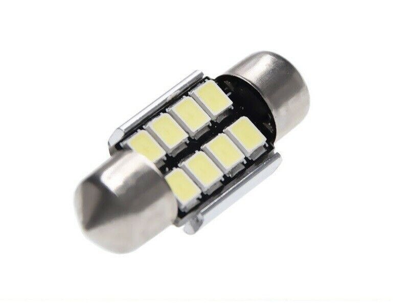 LEDカーバルブ,2x31mm,c5w,10w,8 smd,2835,12vペア