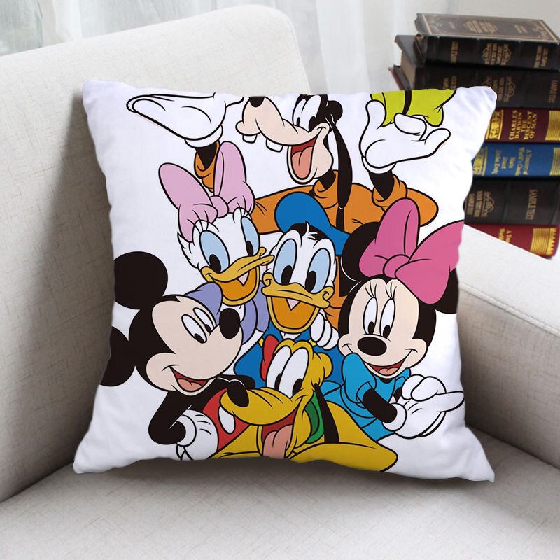 Taie d'oreiller dessin animé Disney, 40x40cm, housse de coussin pour le canapé, la maternelle, idée cadeau