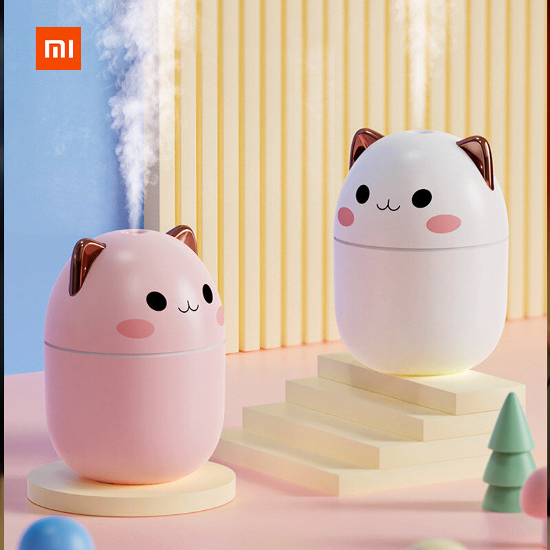 Xiaomi Mijia-家庭用空気加湿器,かわいいカワイイ猫のディフューザー,家庭用エッセンシャルオイルディフューザー,車の寝室用