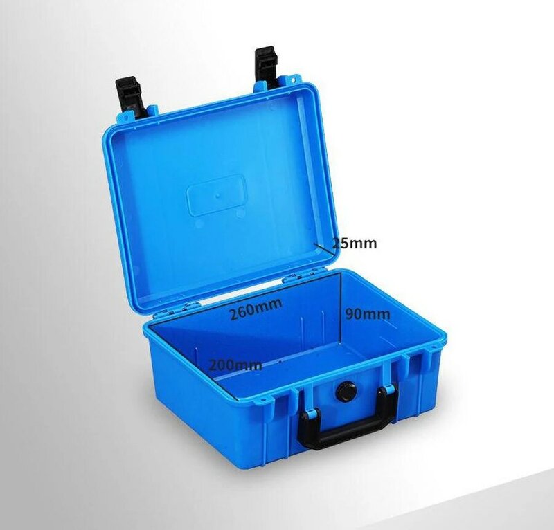 280x240x130mm caixa de ferramentas de instrumento de segurança plástico abs caixa de ferramentas de armazenamento equipamento mala ao ar livre com espuma para dentro
