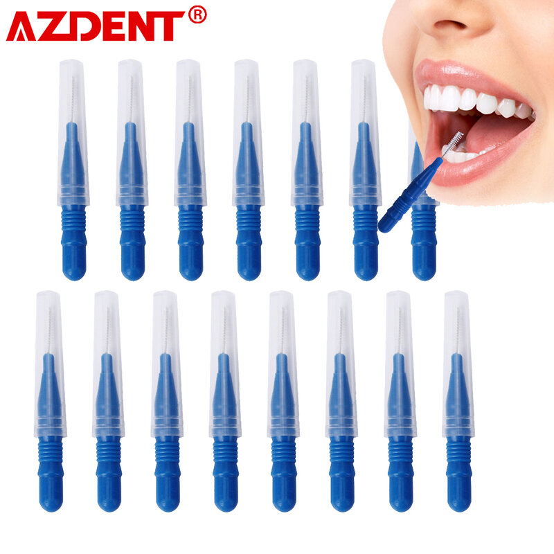 Cepillo Interdental de realce para el cuidado bucal, Dental de alambre de ortodoncia, de goma, hilo Dental, 25 uds.