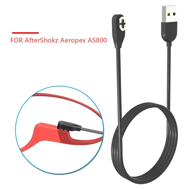 Cable de carga para auriculares, cargador magnético Compatible con Bluetooth, conducción ósea, para AfterShokz Aeropex AS800
