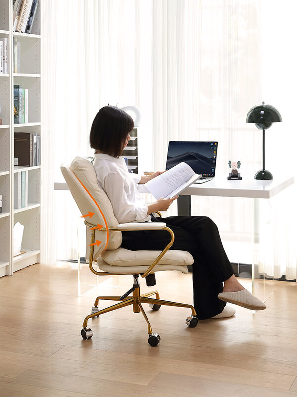 Компьютерное кресло для дома и офиса, эргономичное сиденье в скандинавском стиле, мягкий подъемный диван для гостиной