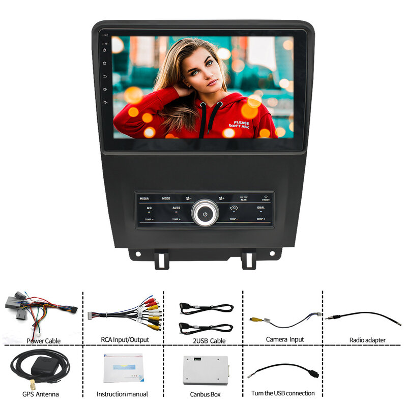 Android 11 Car GPS Navigation For FORD Mustang Tesla Style Car Radio Stereo Multimedia Player