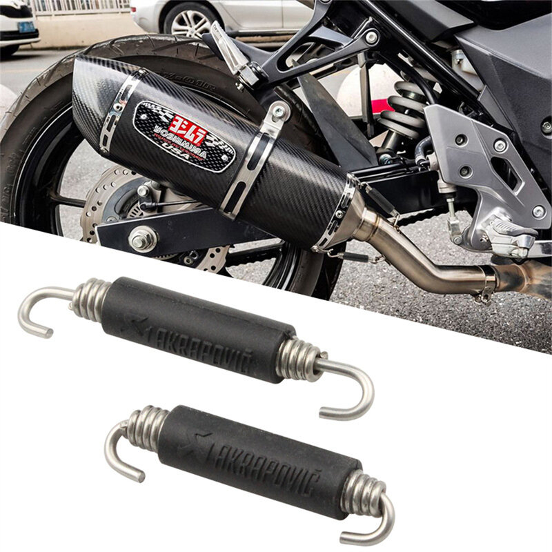 2Pcs Universal Motorcycle Stainless Steel Spring Hooks For Exhaust Pipe Motorbike Repair Parts