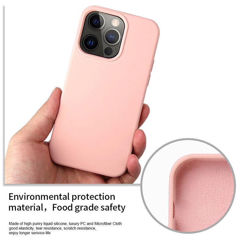 Luxury Original Silicone Case for iPhone 13 12 X XR XS MAX Official Apple Cover for iPhone 14 Plus 11 Pro Max 7 8 Plus SE 2020