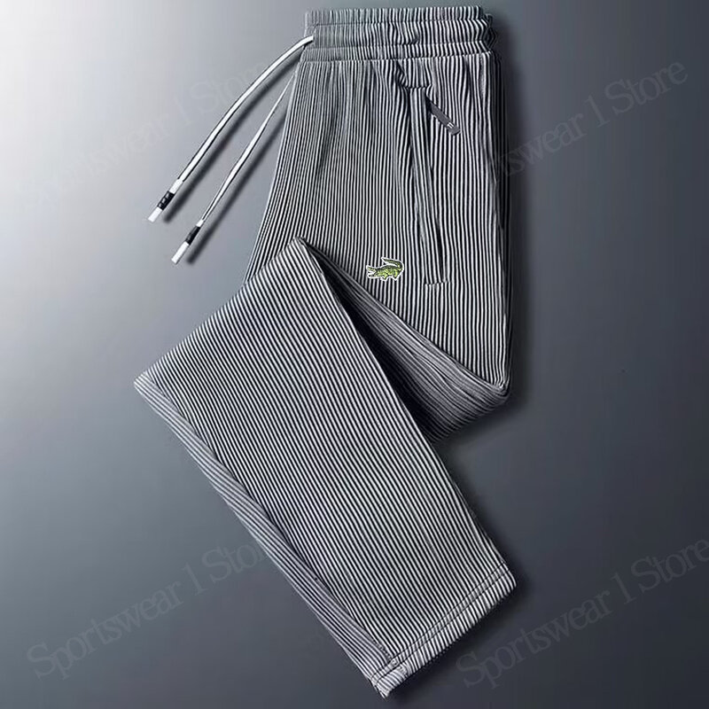 CARTELO-Pantalon brodé pour homme, vêtement d'été décontracté, de sport, à jambes droites, respirant, séchage rapide