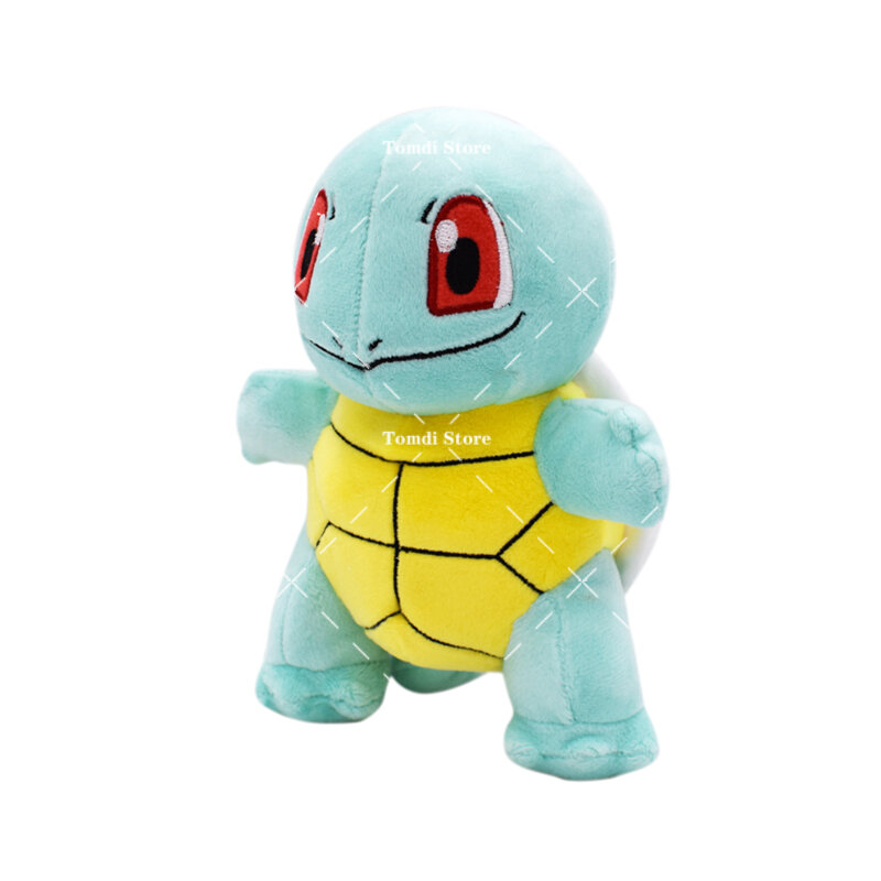 2022 novo 20cm brilhante squirtle brinquedos de pelúcia pokemon azul tartaruga anime filmes bolso monstro brinquedo recheado crianças presente aniversário